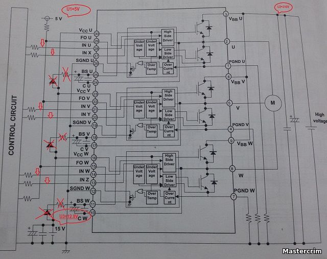 Стиральная машина Samsung WF602U2BKWQ/LP - схема инвертора.