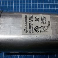 Высоковольтный конденсатор для микроволновой печи 0,92мкФ 2100В клемы 4,8мм